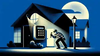 Simplisafe alarms flaw: easy target! 🚨🔓 Dall·e 2024 02 15 14. 24. 54 design a feature image for the article titled burglars can easily disable simplisafe alarms researcher. The image should depict a simplisafe home s