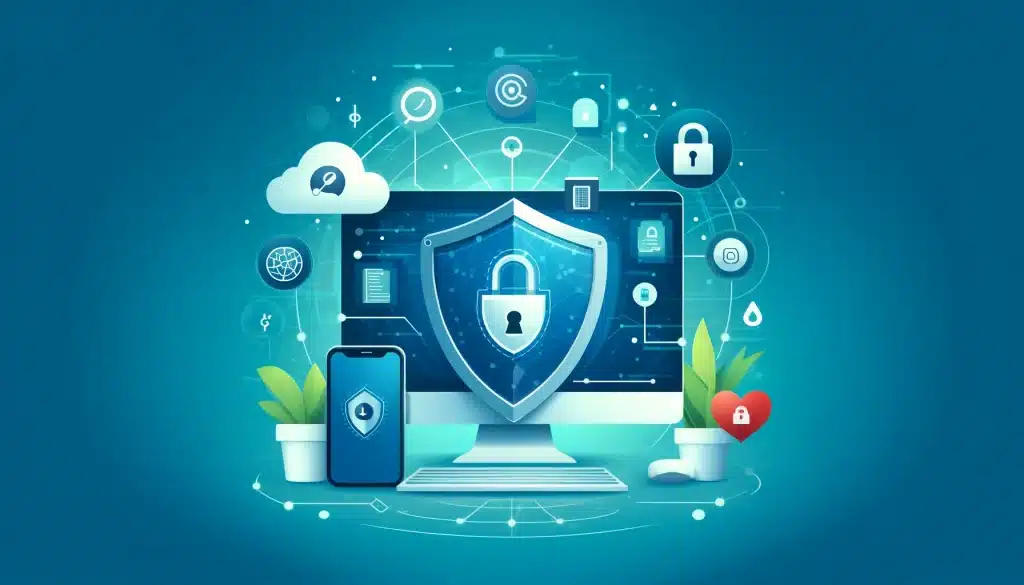 2023 key cybersecurity cyber crime statistics 🌐🔒 Dall·e 2024 05 14 17. 03. 04 create a feature image for the article titled ways to easily improve your online privacy and security. Visualize a digital shield protecting a compu
