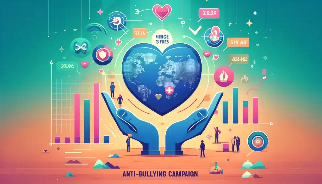 update: alarming cyberbullying statistics! 🚨💻 Dall·e 2024 05 15 11. 00. 36 create a feature image for the article titled anti bullying campaign stats. Visualize a powerful infographic that showcases the impact and reach of