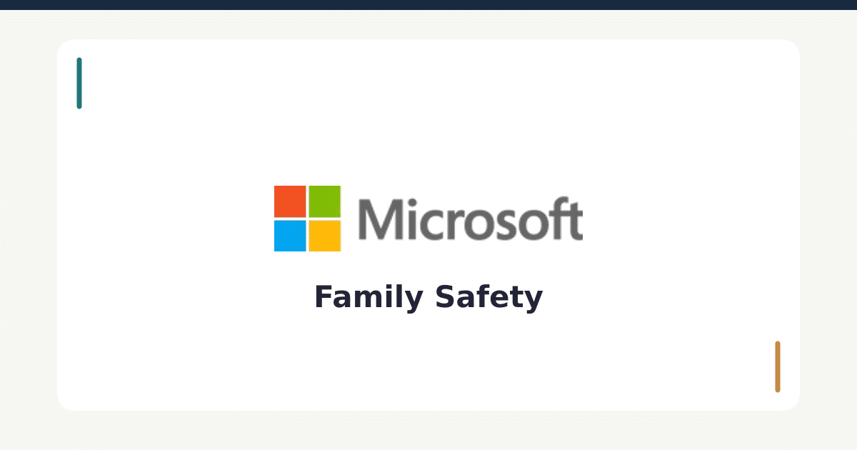 Microsoft identity and family safety product label in impulsec's review cover layout