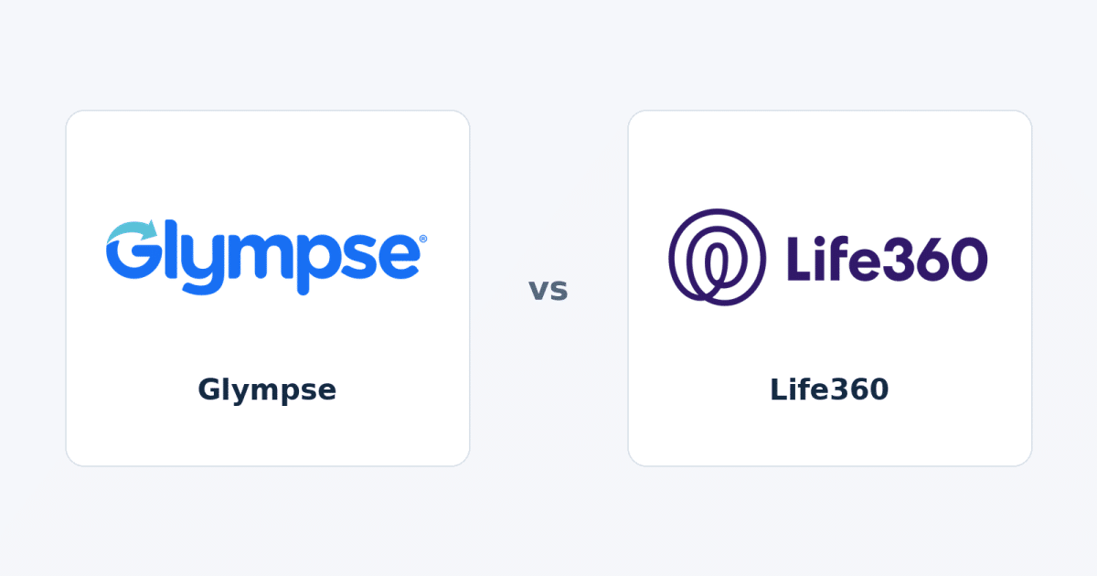Glympse and life360 official identities in a neutral sidebyside comparison
