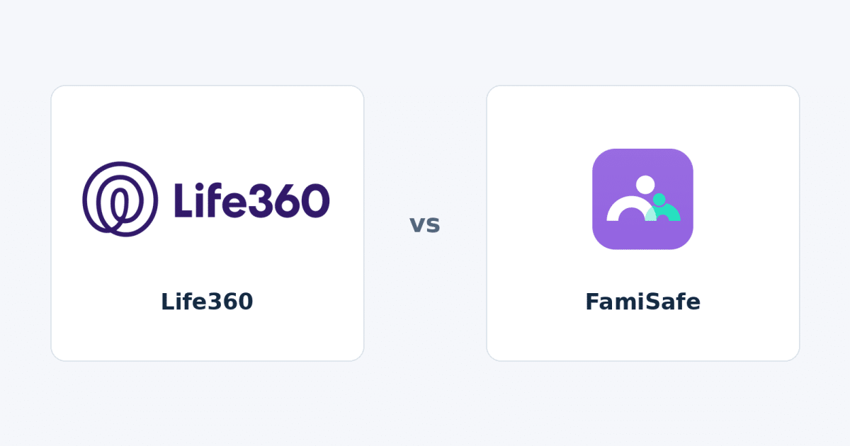 Life360 and famisafe official identities in a neutral sidebyside comparison