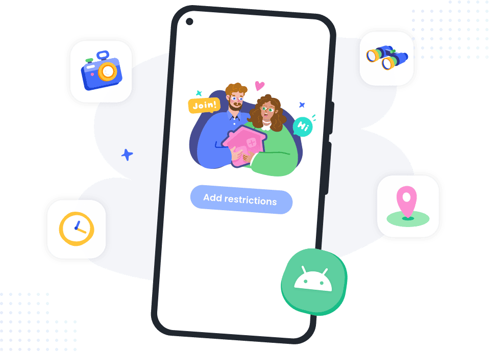 5 best parental monitoring apps for families () Airdroid vendor illustration of android parent controls and monitoring options