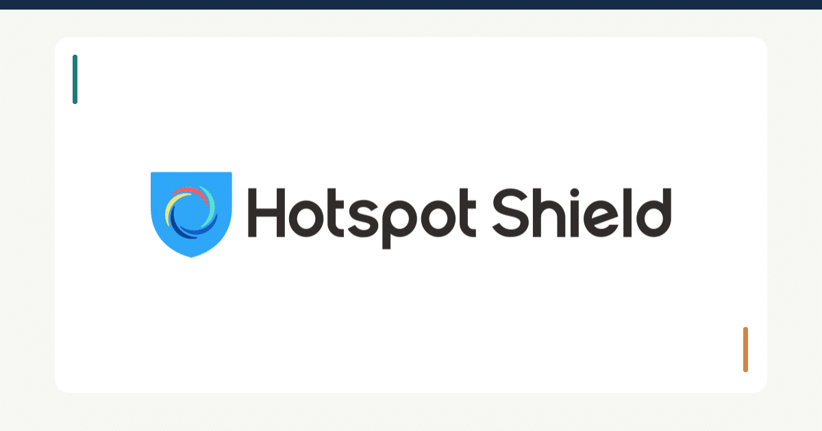 Official hotspot shield logo on an editorial identity cover