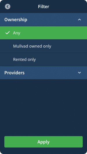 Mullvad vpn review: privacy, five devices and current terms Mullvad desktop server filter with any, mullvad owned only and rented only options