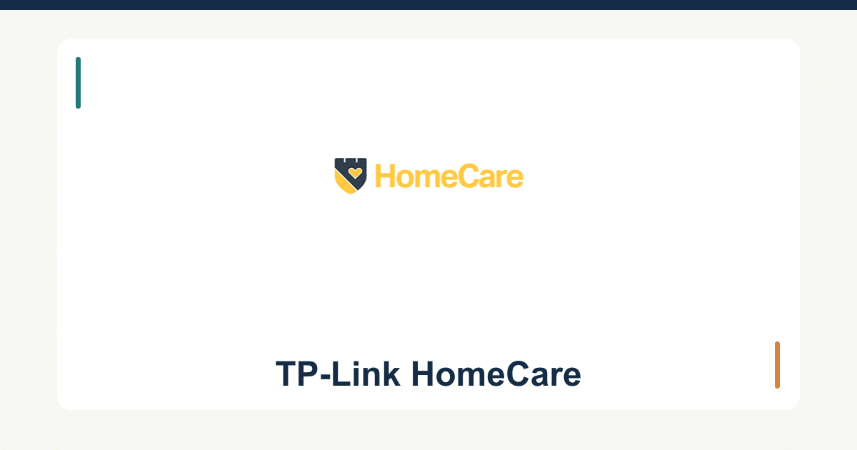 Tplink homecare official logo on an impulsec review cover